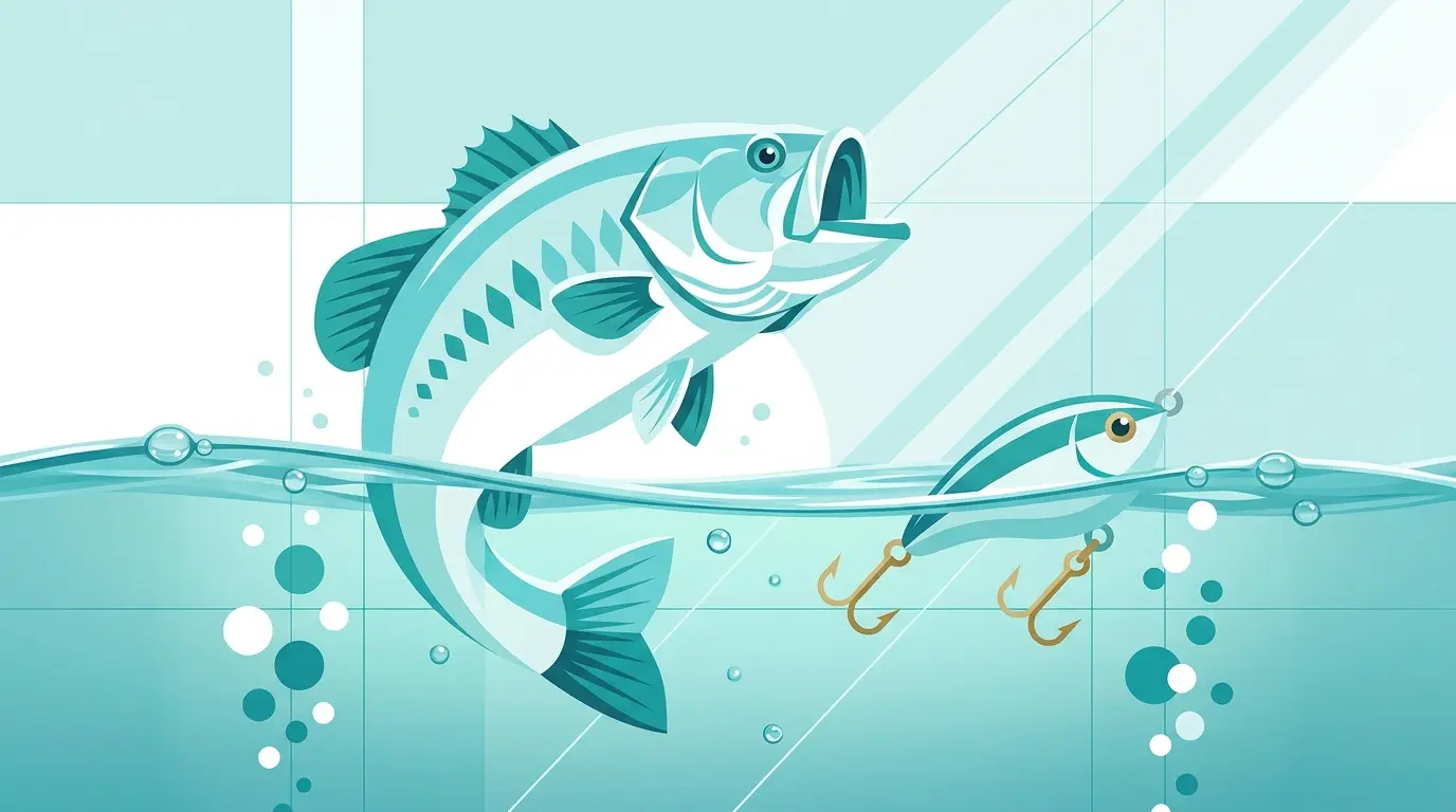 Poisson bass sautant hors de l'eau avec éclaboussures spectaculaires