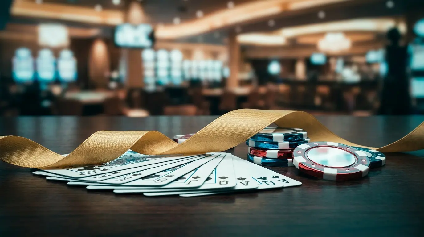 Cartes et jetons avec couleurs françaises ambiance casino