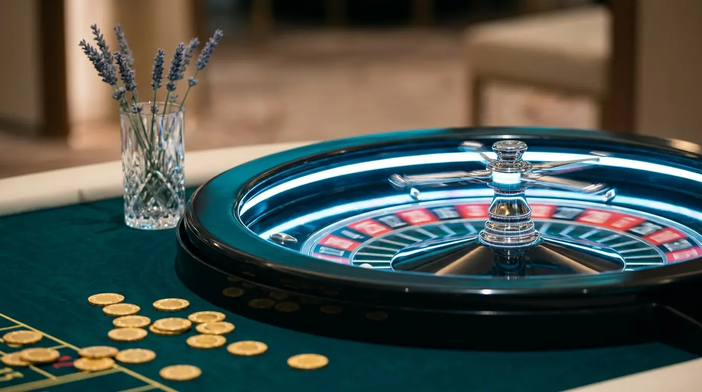 Roulette de casino avec éclairage tricolore français