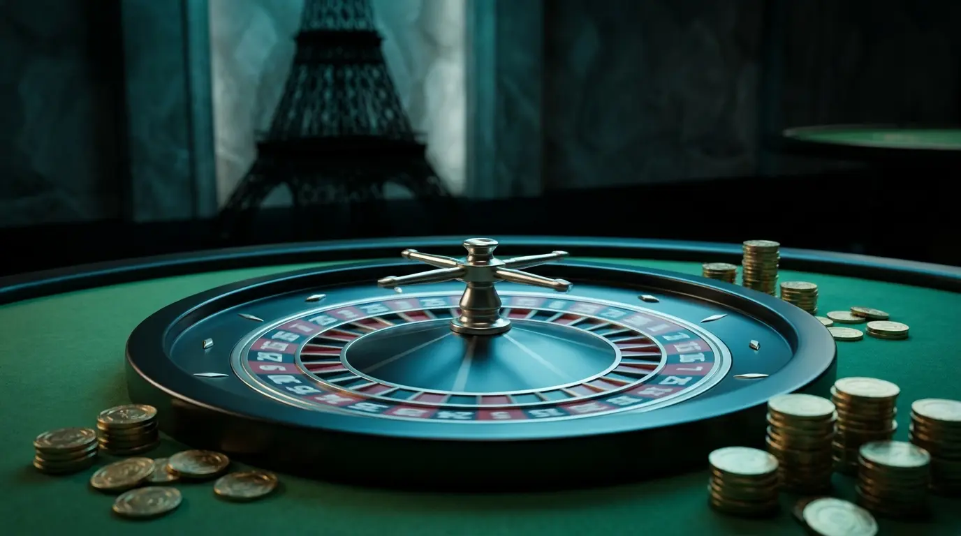 Roulette de casino avec ambiance française élégante