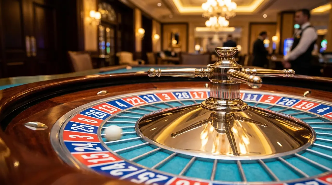 Roulette de casino avec couleurs françaises en mouvement