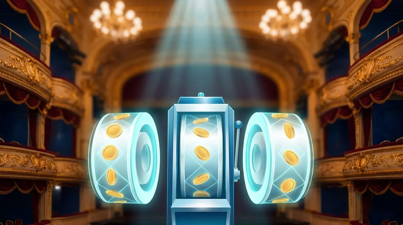 Machine à sous avec pièces dorées dans un casino français élégant