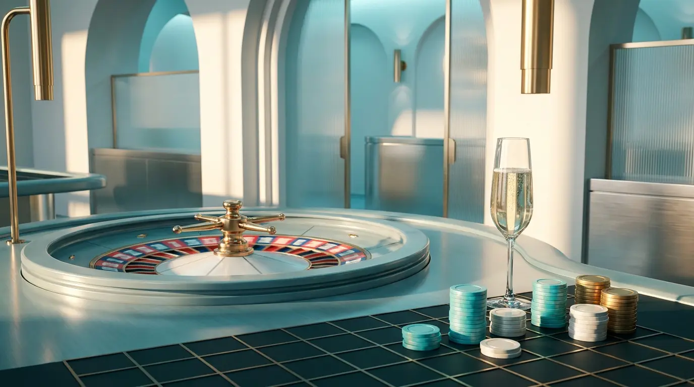 Roulette en rotation avec jetons et ambiance casino française